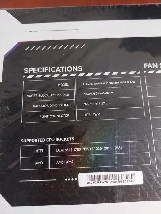 Cooler cu disp nou Thermalright Frozen Warframe Pro 360 blk nou multis