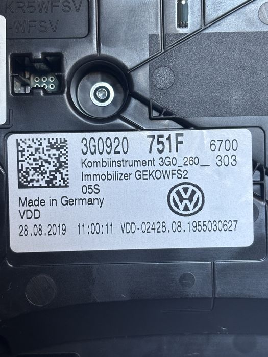 Ceas ceasuri de bord Passat b8.5 facelift