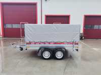 Remorca Auto  Oferta 750 Kg Dublu Ax Cu Prelata  Cargo Platforma  Atv