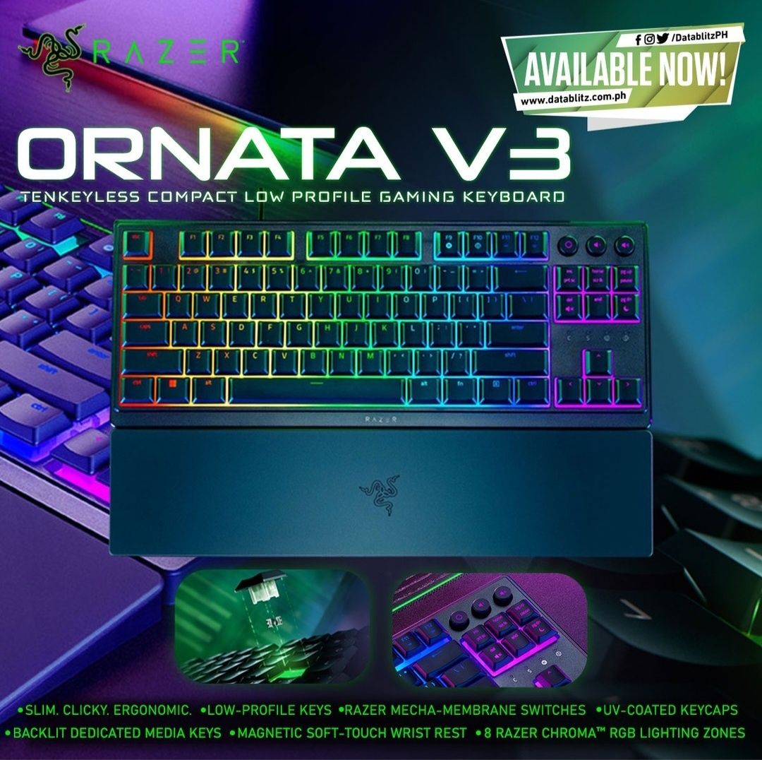 Razer Ornata V3 TKL СКИДКА Low Profile Клавиатура Mecha Membrane