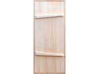 Двери деревянные для дома и бани на клиньях (цена с коробкой)