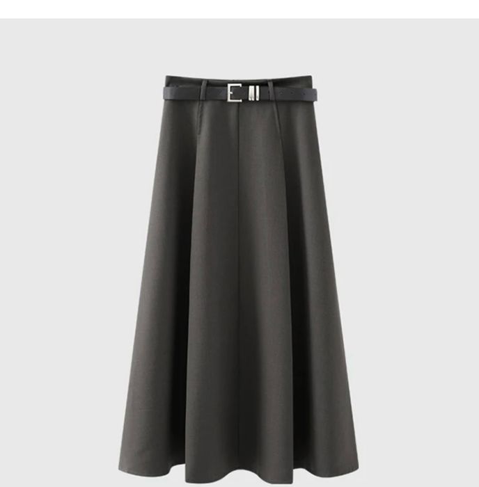 Юбка длинная серая