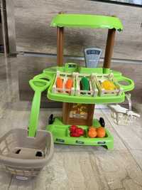 Детски магазин плод и зеленчук с пазарска количка