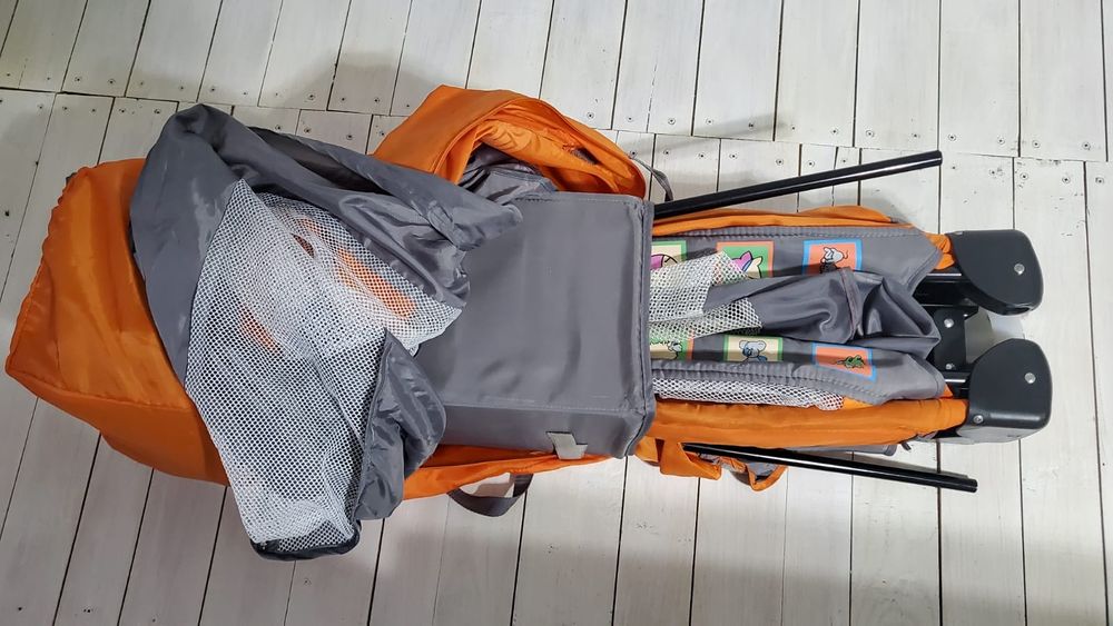 Patut pliabil cu vibratii Caretero Grande Orange+saltea cadou!