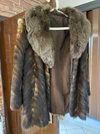 Палто от норка с яка от Северна лисица