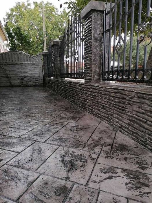 Beton amprentat decorativ. Pavaje cu beton amprentat