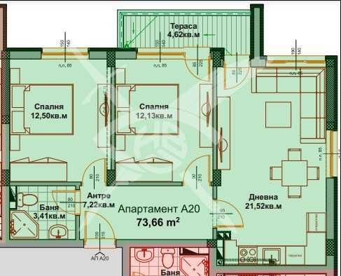 Продава се Двустаен апартамент в Айтос - 73 кв.м за 1028 €/кв.м - Снимка #1