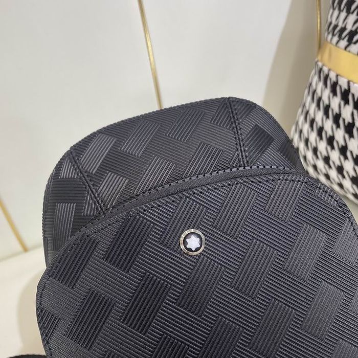 Montblanc medium on-body bag leather -черна кожена чанта