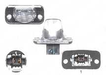 Lampa numar Volkswagen Transporter (T4)/Caravelle/Multivan, 07.1990-03.2003, spate, Stanga = Dreapta, Caravelle, Furgon, W5W; cu becuri, TYC