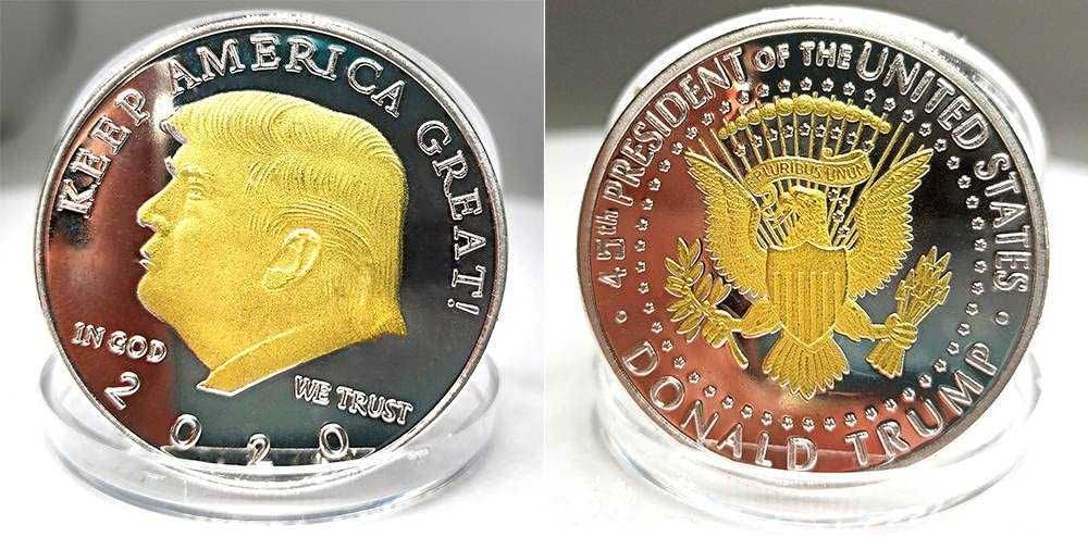 Монета с лика на Доналд Тръмп