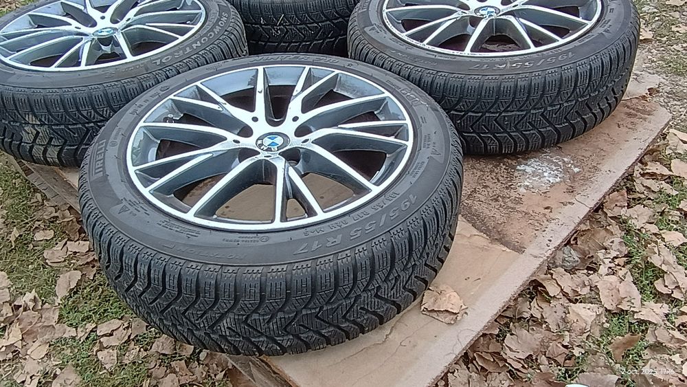 Jante Bmw 5x112 Seria 1 F40  Seria 2 F44 F46 Anvelope 195 55 R17 M+S