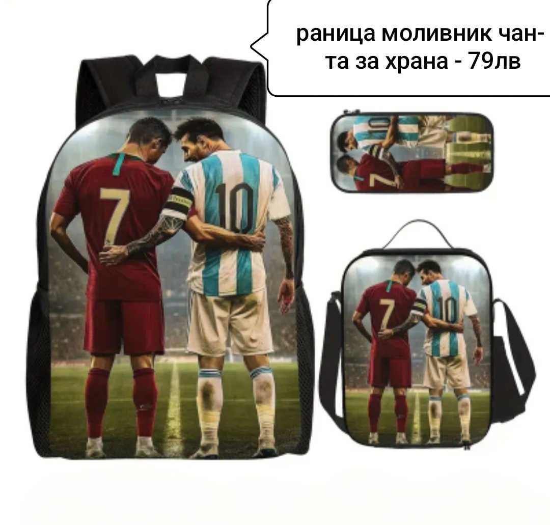 Футболни раници за училище Меси Роналдо, Messi Ronaldo