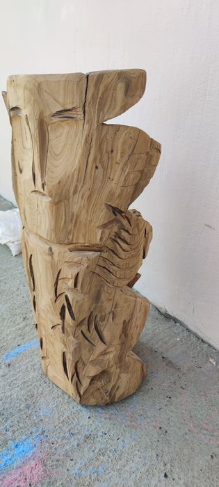 Sculptura lemn pentru gradina