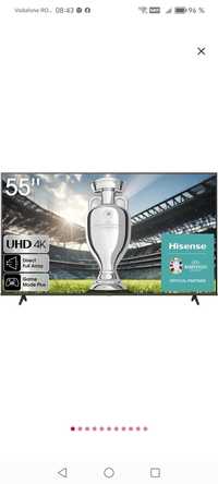 Televizor Hisense diag 139 cm smart 4k ultra hd