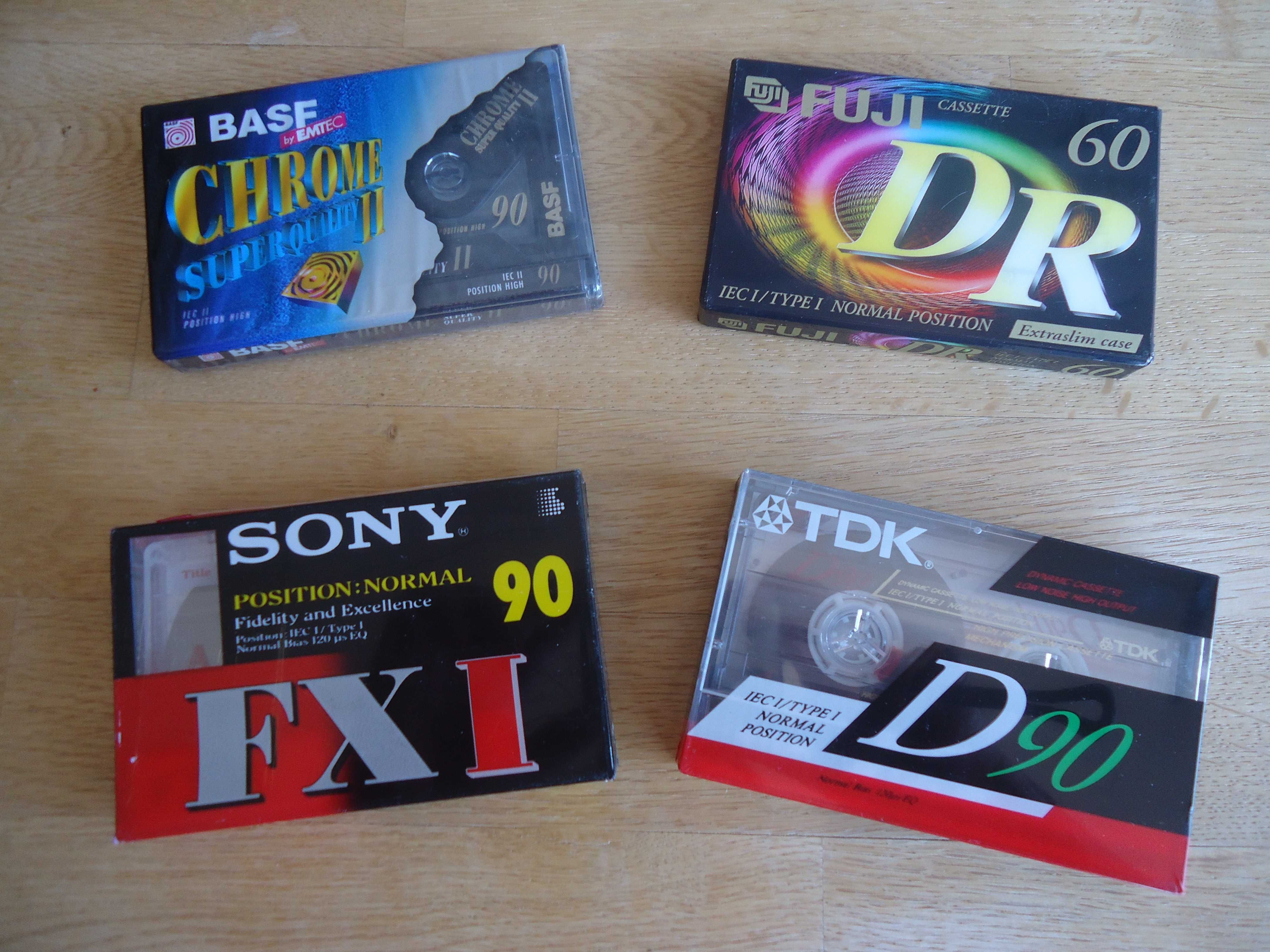Casete audio sigilate BASF, Fuji, Maxell, Sony, TDK anii 80-2005.
