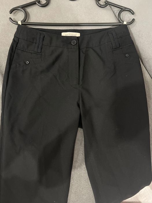 Женские чёрные прямые брюки