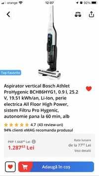 Aspirator vertical Bosch Athlet ProHygenic