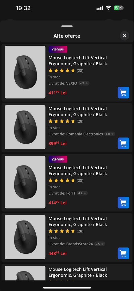 Mouse Logitech LIFT vertical ergonomic