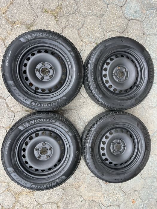 Jante otel 5x112mm, anvelope iarna 195/65 R15, VW, Audi, Seat, Skoda