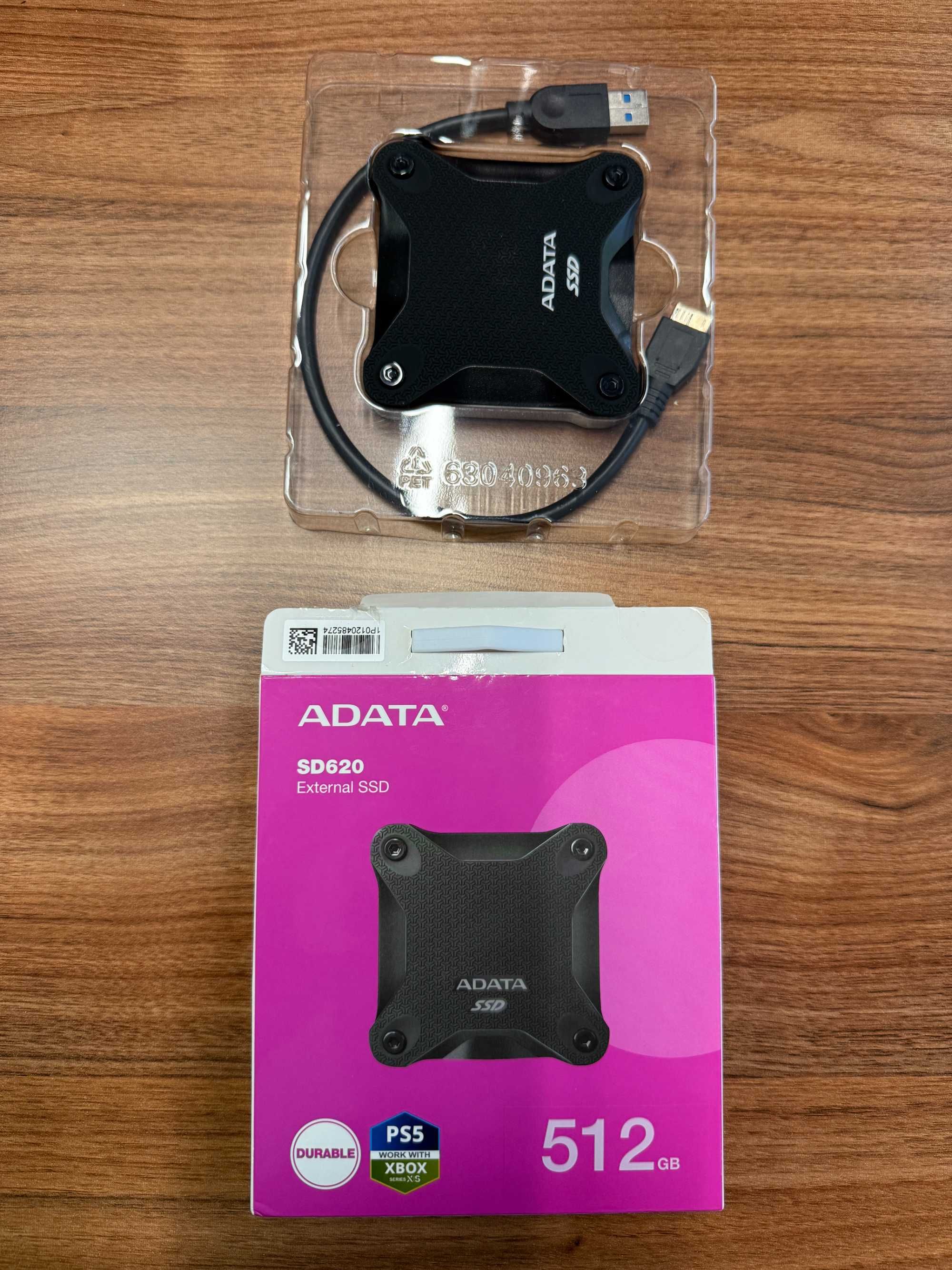 Външен SSD ADATA Durable SD620Q, 512GB, USB 3.2, Черен