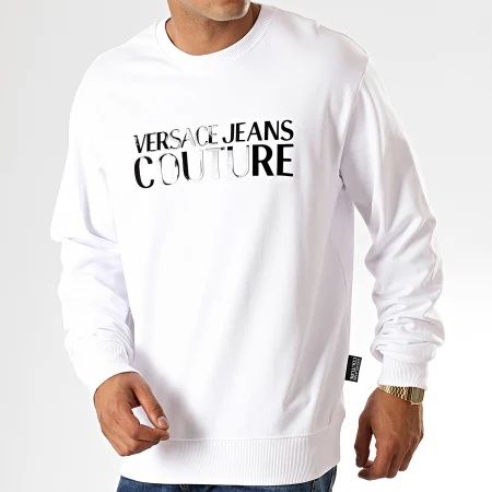 Мъжка блуза с дълъг Versace Jeans Couture White / Black Sweatshirt