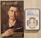 Moneda BNR 10 lei argint Stefan Luchian gradata NGC PF 70 UC Top Pop