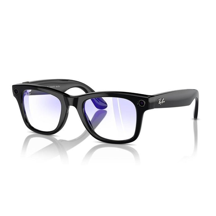 Очки Meta Ray Ban Wayfarer Shiny Black Clear