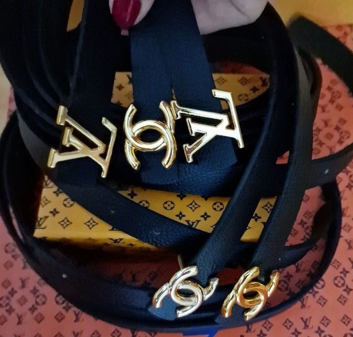 Curele inguste damă,super model, logo metalic auriu