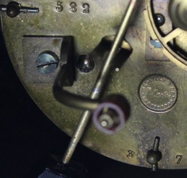 Ceas de șemineu Art Nouveau atelier Marti Fritz circa 1900 Franța.