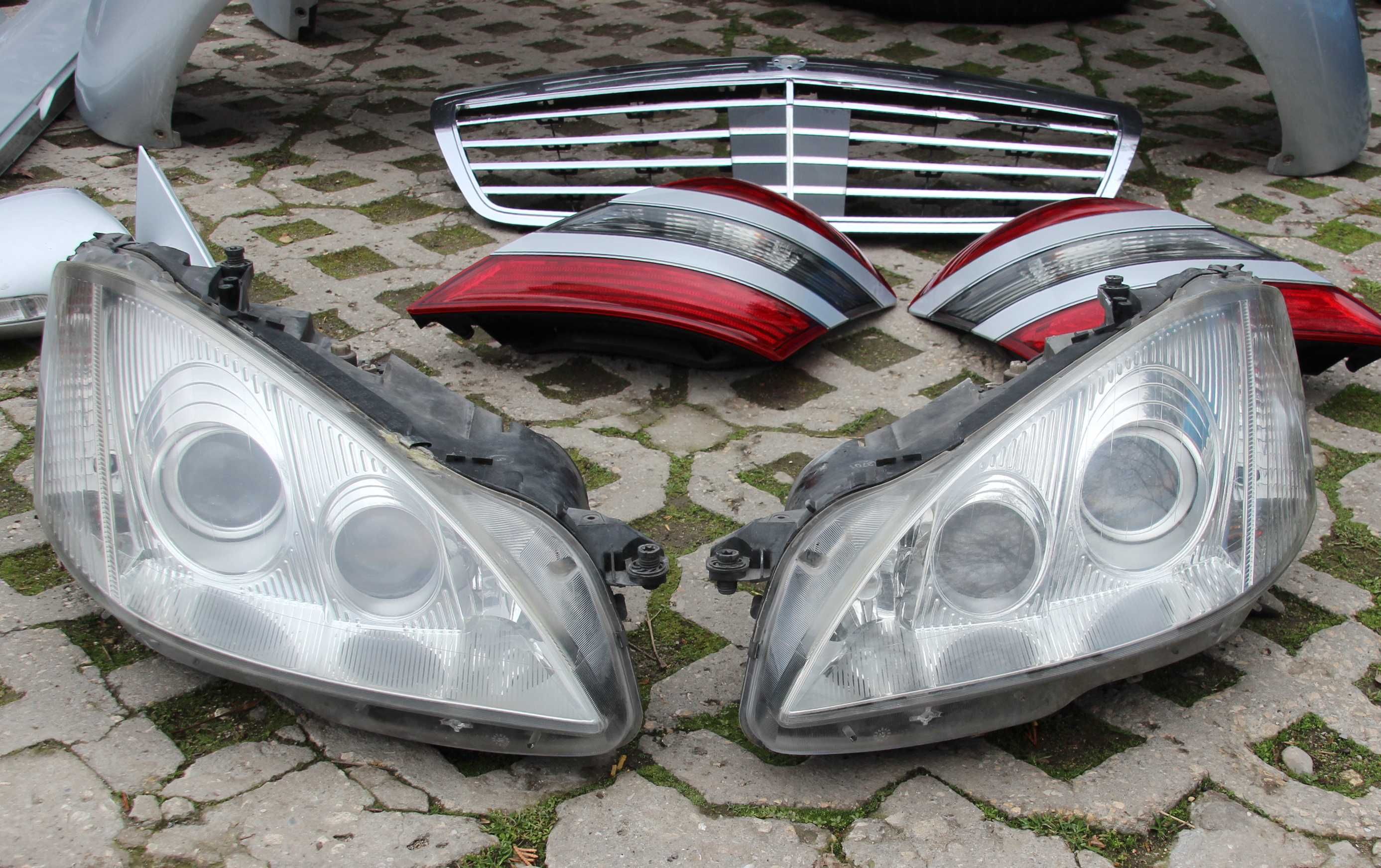 Брони фарове, стопове, огледала, прагове, решетка W221 S Класа 2007 г.