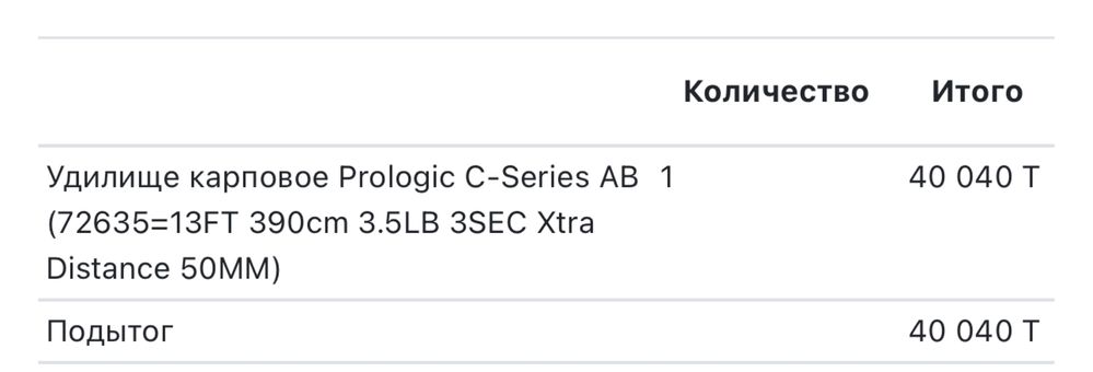 Удилище Prologic C-Series 3 sec 3.5lbs 13’ 3.9m