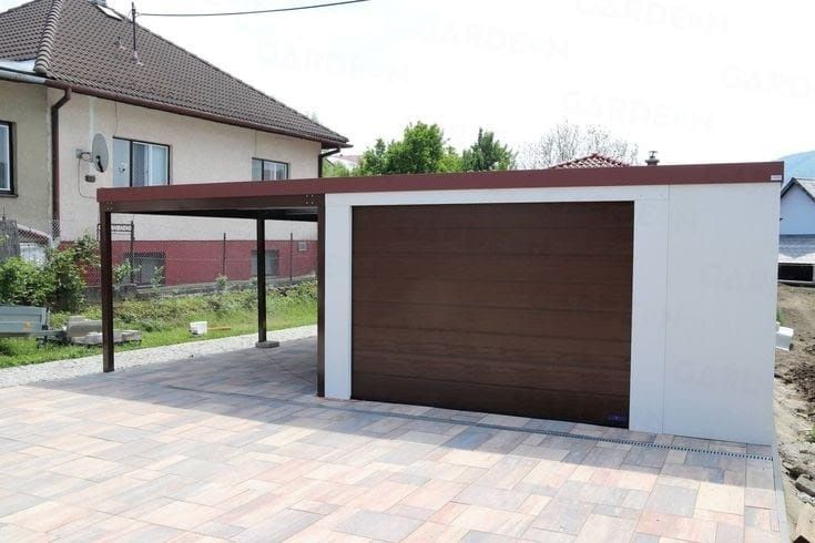 Facem garaje auto pe structură metalică  cu panouri sandwich  la gata