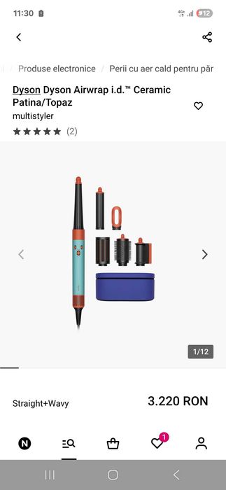 DYSON airwrap i. d ceramic topaz