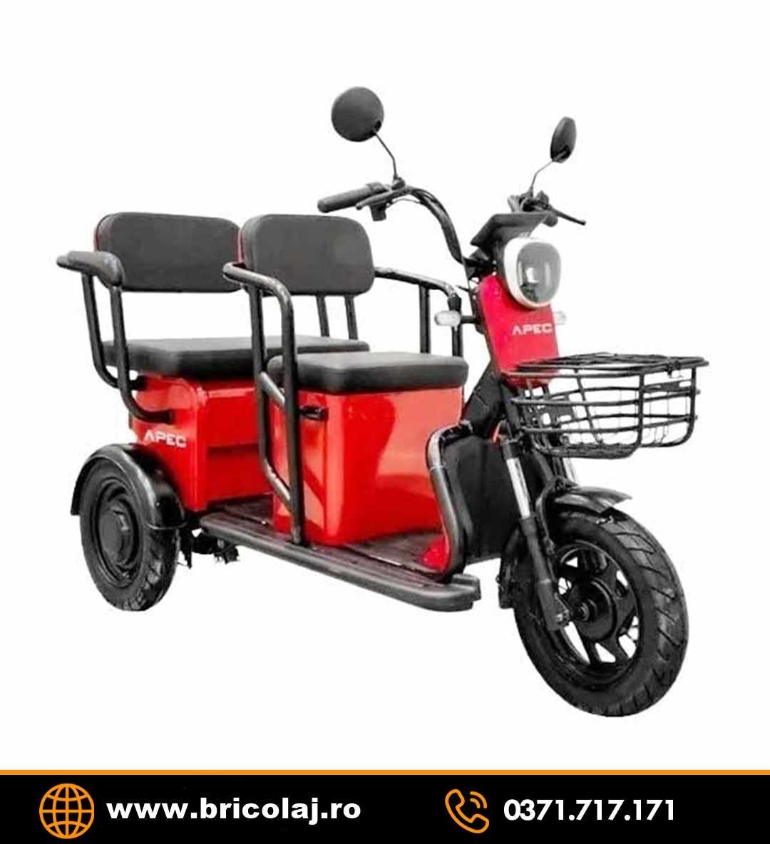 Tricicleta electrica Volta APM5, Motor 1000W, Rosu, fara permis