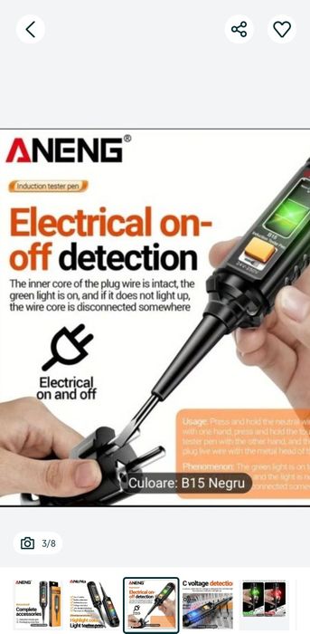 Creion de tensiune Aneng, ABS, 220-250