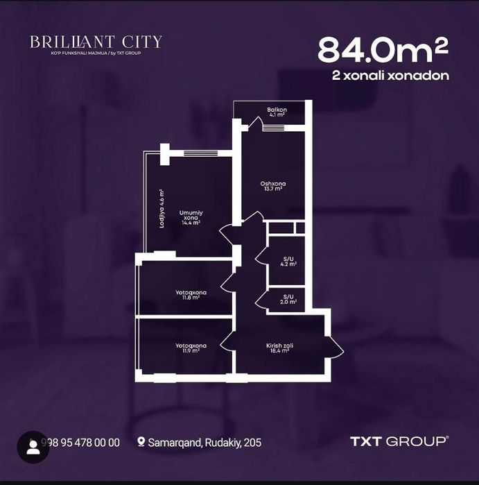 Brilliant citydan uy sotiladi!!!
