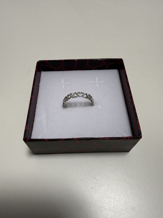 Inel regrabil argint 925 cu inimioare