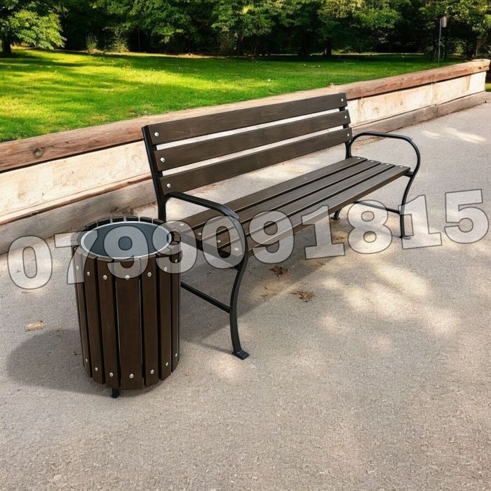 Banca și cos de gunoi pentru PARC / GRADINA ( spatiu verde )