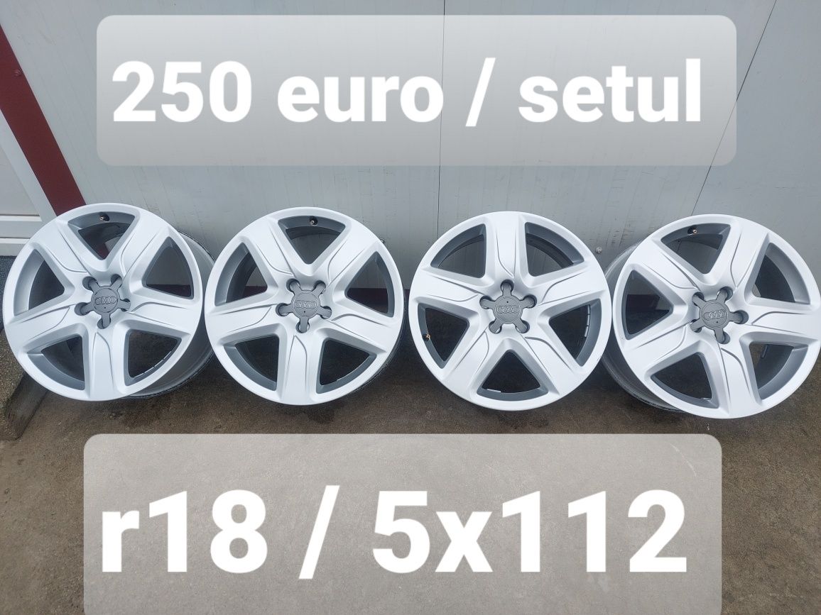 Jante aluminiu originale r18 / Audi Vw Skoda Seat / 5x112 / ET 38