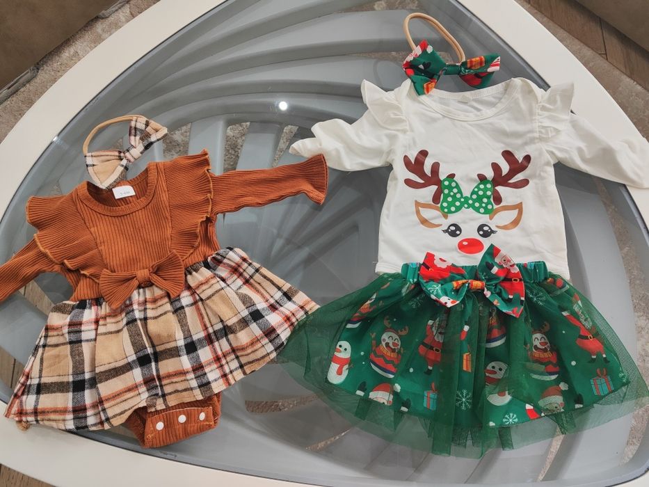 Коледни дрешки момиче 3-6 месеца