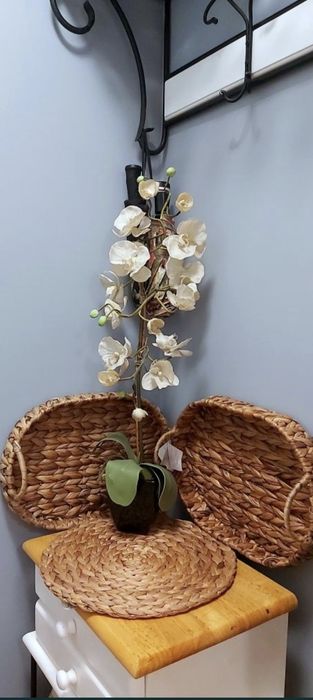 Плетеные Подносы и Круглая Салфетка на стол