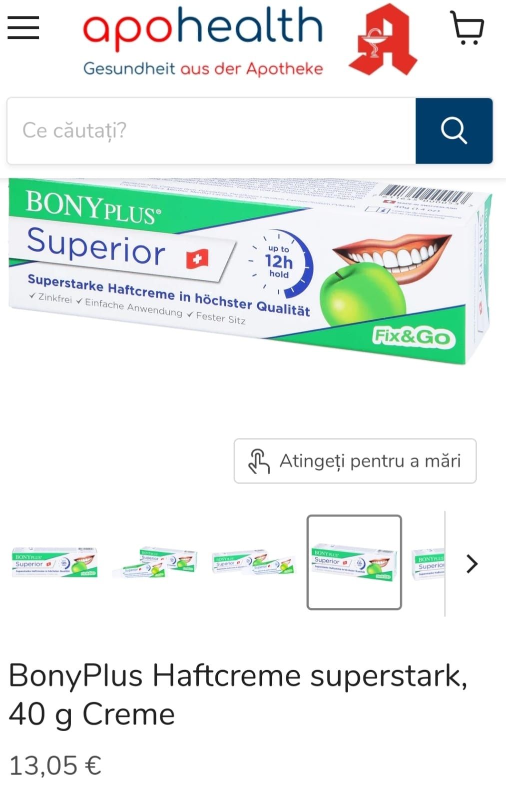 BonyPlus crema adeziva super puternica, 40 g crema