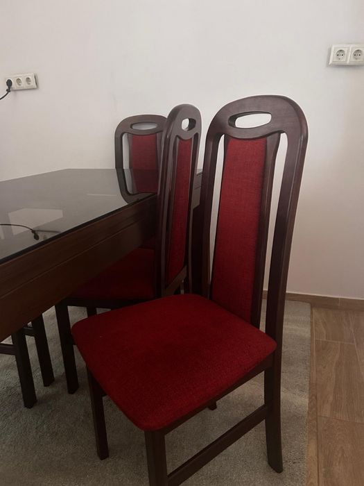 Set de 6 scaune din lemn masiv