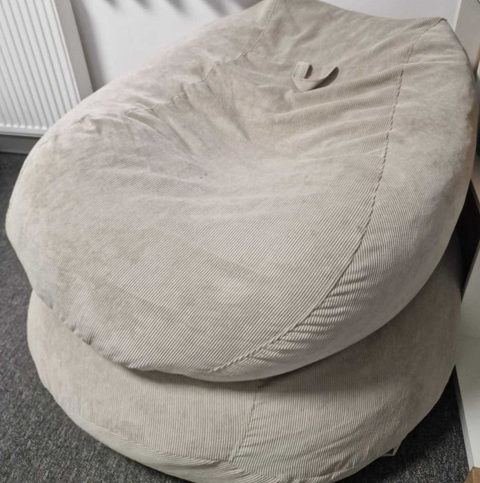 De vanzare - SET 2 pufuri XL bej, foarte comode