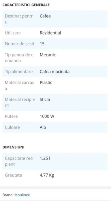 Cafetiera Moulinex Soleil