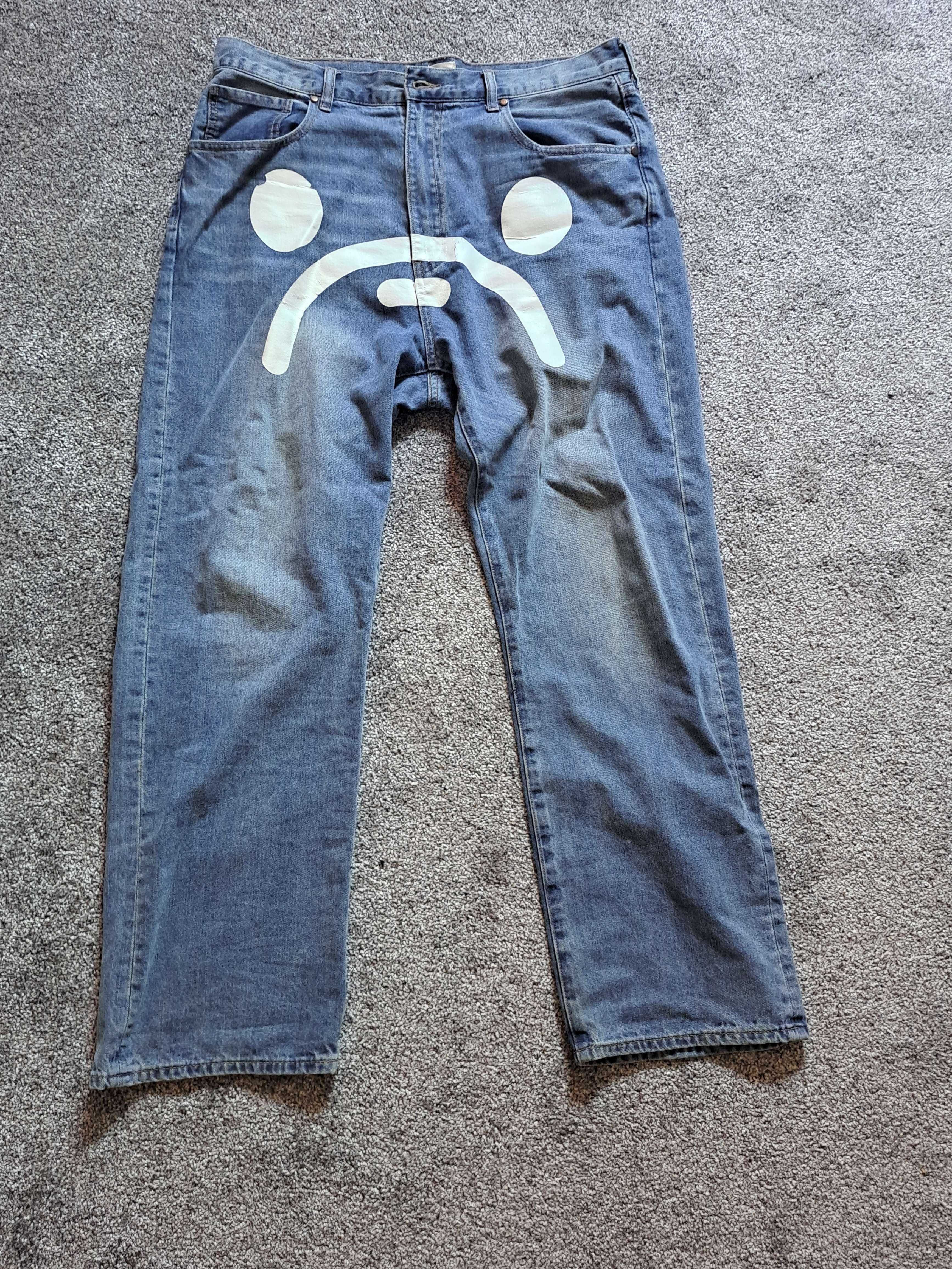 Bape sad face jeans