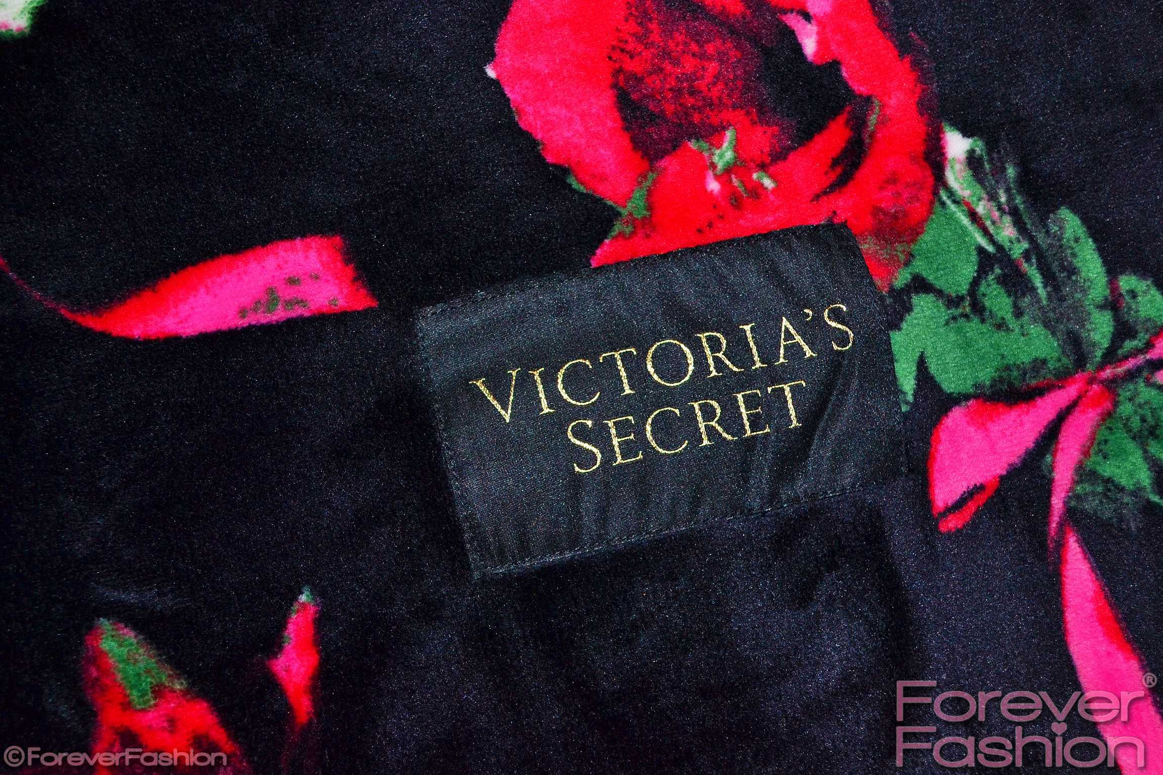 Patura VICTORIA’S SECRET 100% Originala Pufoasa Velour Sherpa Floral