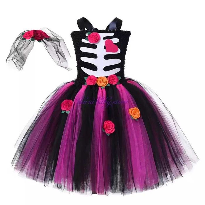 Rochita eleganta pentru Halloween fetite 1-12 ani