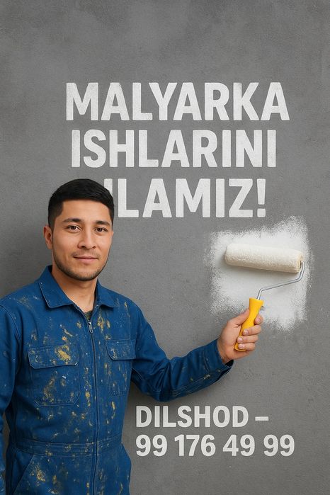 Arzon va sifatli malyar xizmati aboy rang shpaglopka v hokozo Samarqan