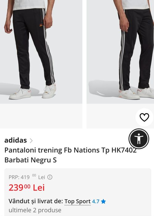 Pantaloni trening bărbați Adidas Originals Beckenbauer măsura L